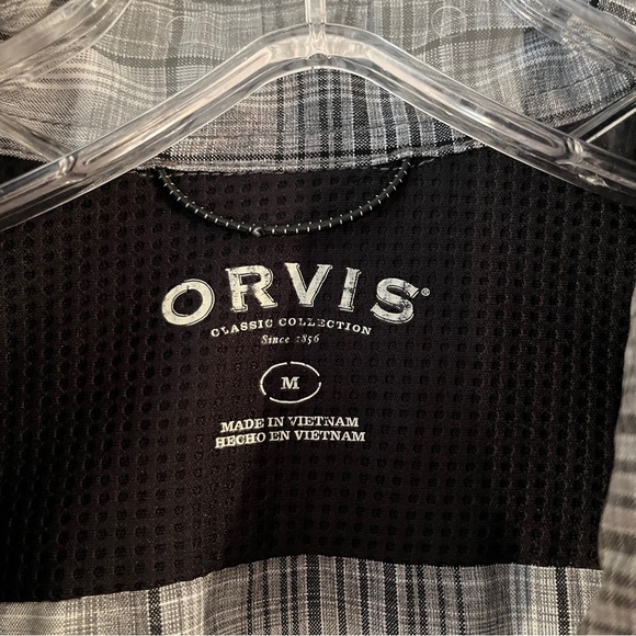 Orvis short sleeve woven tech quick dry lightweight plaid Size M, UPF 30+ - Picture 9 of 9